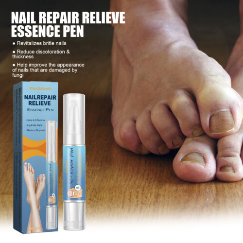 Nail Repair Relieve Essence Pen, Moisturizing Repair Hand And Foot Inlay Nail Thickening Grey Nail Correction Pen
