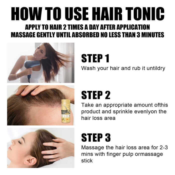 Ginger Powder, Hair Root Treatment Moisturizes and thickens hair, Strengthens and prevents hair loss - Image 6