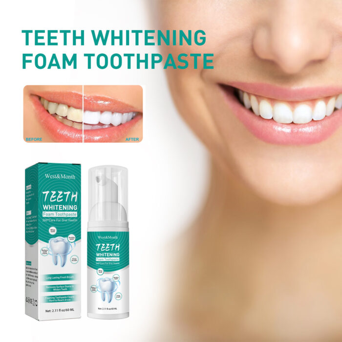 Foam Toothpaste Breath Freshening Whitening Toothpaste Tooth Anti-Moth Mouth Cleaning Tooth Stains And Gum Care - Image 3