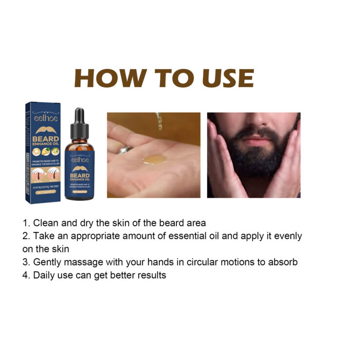 Facial Hair Care Oil Strengthens Root And Moisturizes And Brightens Men's Facial Hair - Image 7