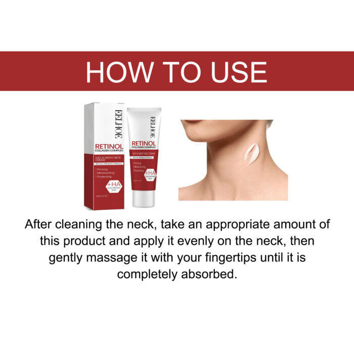 Retinol Collagen Complex Day&Night Neck Cream, Moisturizing And Desalting Neck Lines Fine Lines Swan Neck Lift Firming Cream - Image 7