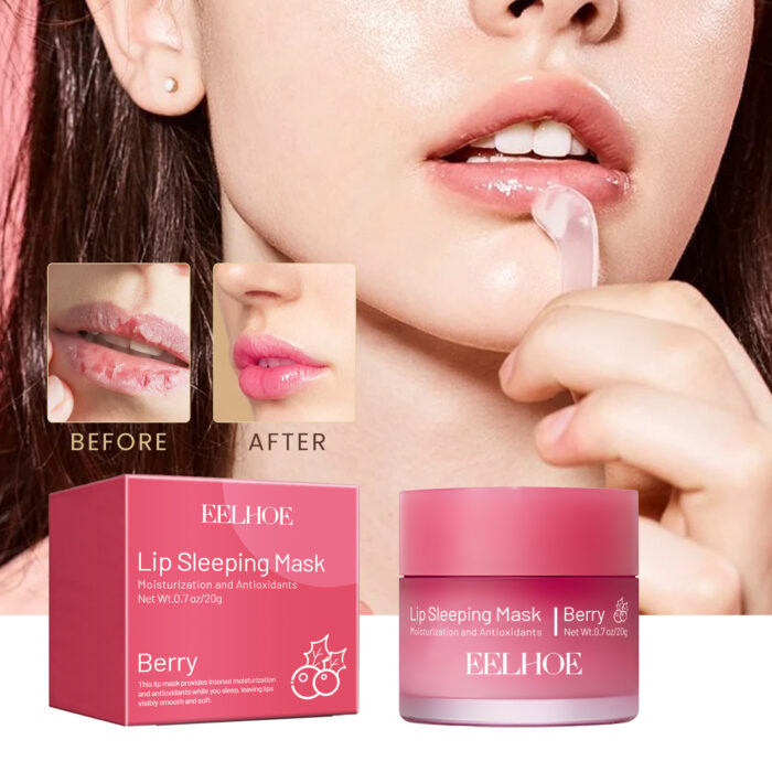 Lip Sleeping Mask, Moisturizing Gently Exfoliating Dead Skin Plump Smooth Lip Mask - Image 3