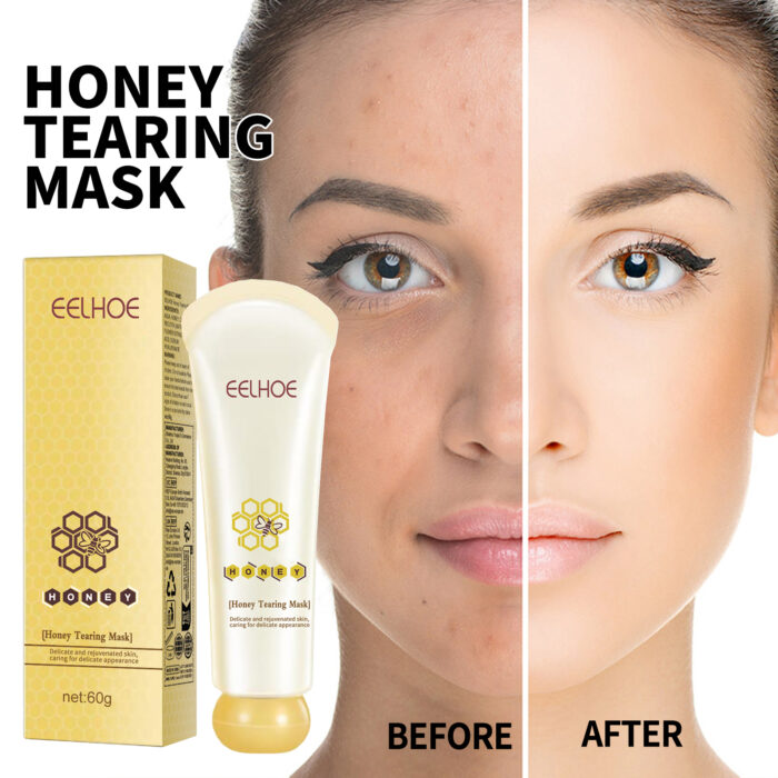 Honey Peel Mask, Tightens Pores Brightens Darkens Skin And Gently Removes Blackheads Apply Facial Mask - Image 3
