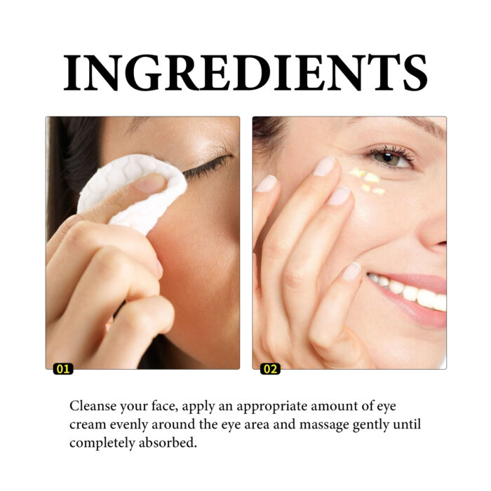WIYUN Retinol & Collagen Moisturizer Eye Cream, Lightening Dark Circles And Bags Under Eyes Moisturizing Firming Care Multi-Effect Eye Cream - Image 7