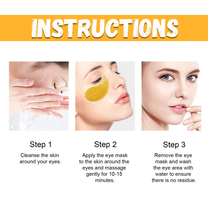 24K Gold Snail Firming Eye Patches, Improve Eye Wrinkles And Tear Furrows, Tighten And Lift The Skin Around The Eyes And Moisturize - Image 7