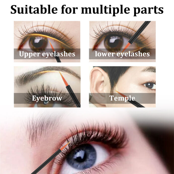 Eyelash Serum, Natural Beauty Curl Black Thick Slender Long Gentle Not Easily Stained Mascara - Image 4