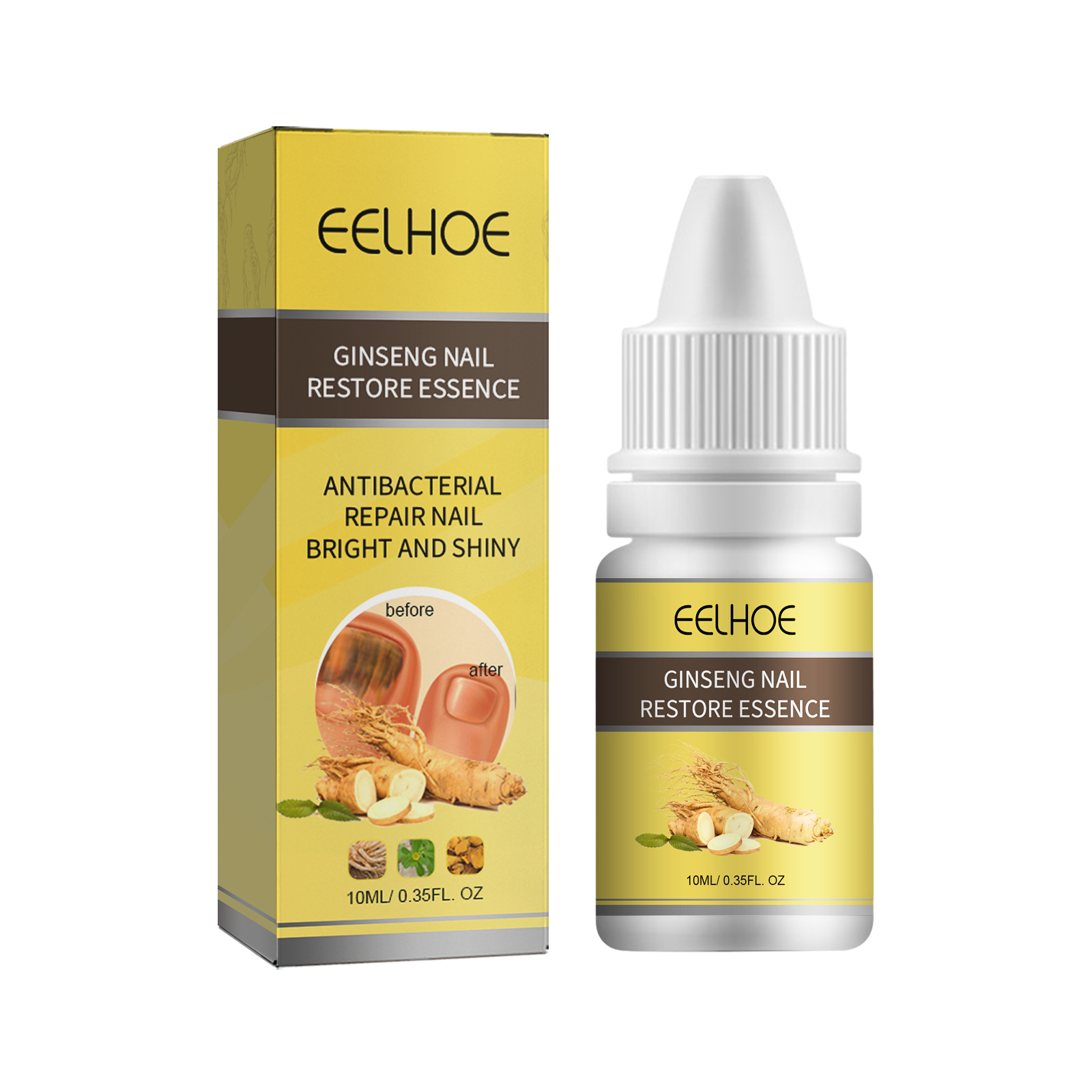 Ginseng Nail Essential Oil Grey Nail Thickening Nail Repair Brightening Nail Removing Soft Nail Moisturizing Essence