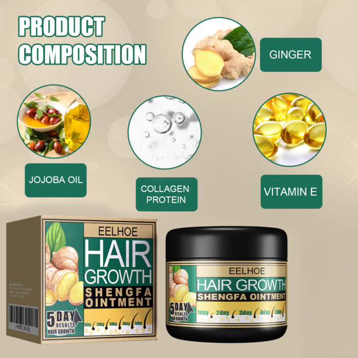 Ginger Hair Care Cream Nourishing, Soft, Nourishing And Repairing Dry Scalp Massage Cream - Image 6