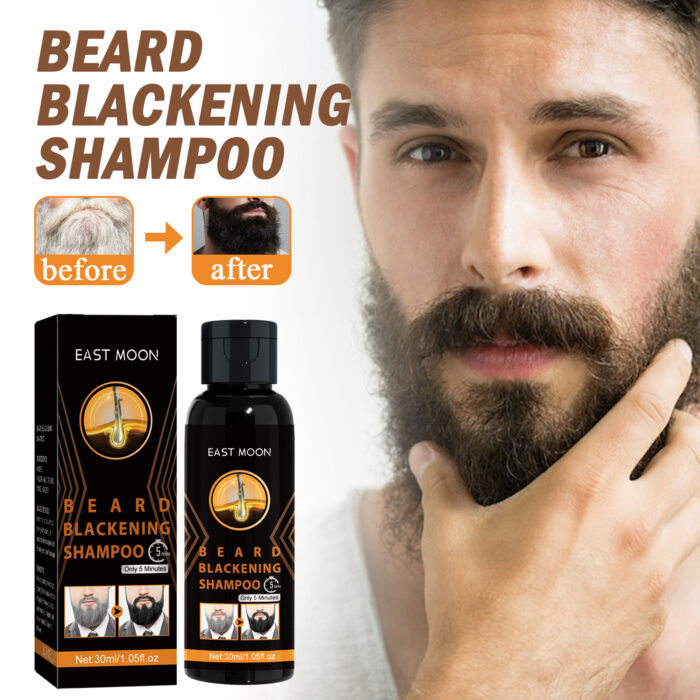 Shampoo Men's Hair Cleansing Moisturizing Massage Treatment Smoothing Dark Hair Shampoo - Image 3