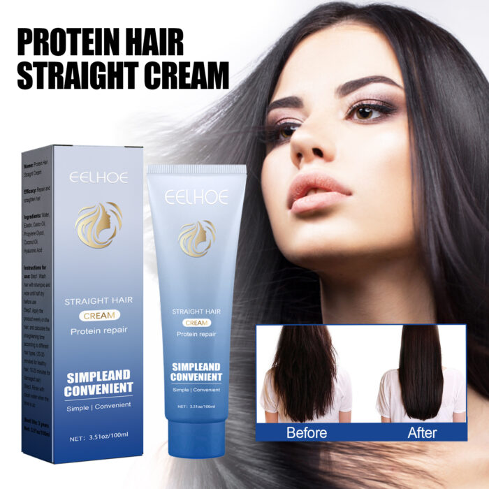 Protein Hair Straightening Cream Nourishes Hair, Smooths Hair And Scalp, And Takes Care Of Smooth, Frizzy And Dry Hair - Image 3