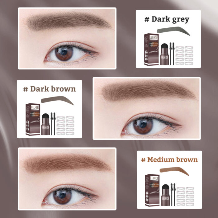 Brow Print Mold Thrash Lazy Eyebrows Fill Makeup Brow Cake Waterproof Hairline Powder - Image 4