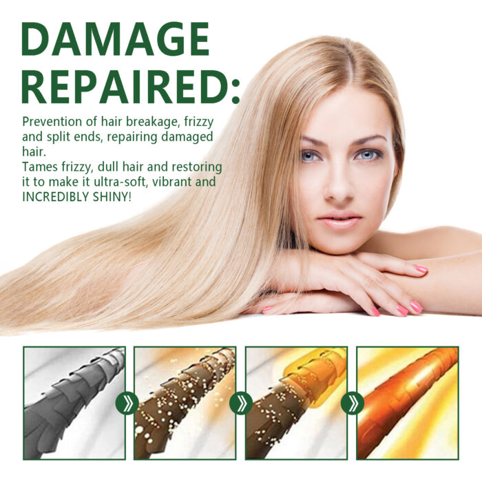 Keratin Hair Mask, Moisturize Repair Split Ends Dry And Frizzy Smooth Hair Care Mask - Image 4