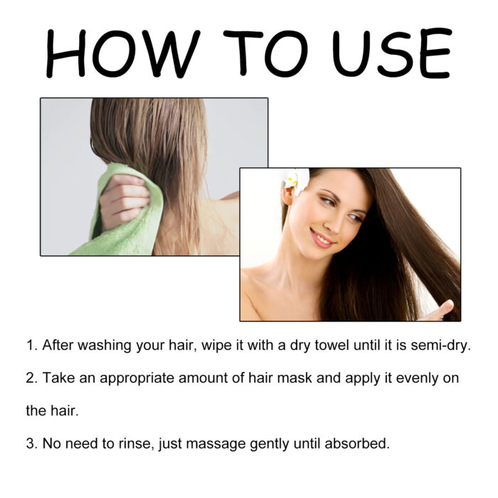 Leavehin Repair Hair Mask, Repair Dry And Frizzy Hair Smooth Smooth Anti-Loss Hair Care Hair Mask - Image 7