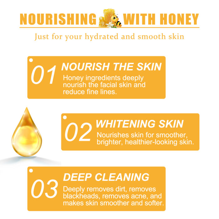 Honey Peel Mask, Tightens Pores Brightens Darkens Skin And Gently Removes Blackheads Apply Facial Mask - Image 4