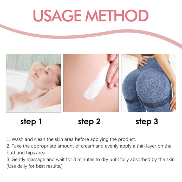 West&Mooth Body Plump Up Cream, Firming And Lifting Hips Highlights Curves And Volumizing Hips Cream - Image 7