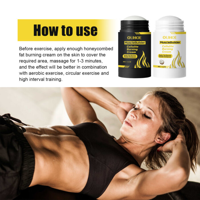 Ouhoe Muscle Strengthening Abs Cream Abs Vest Line Exercise Oil Sweat Heat Strengthen And Tighten Muscles - Image 7