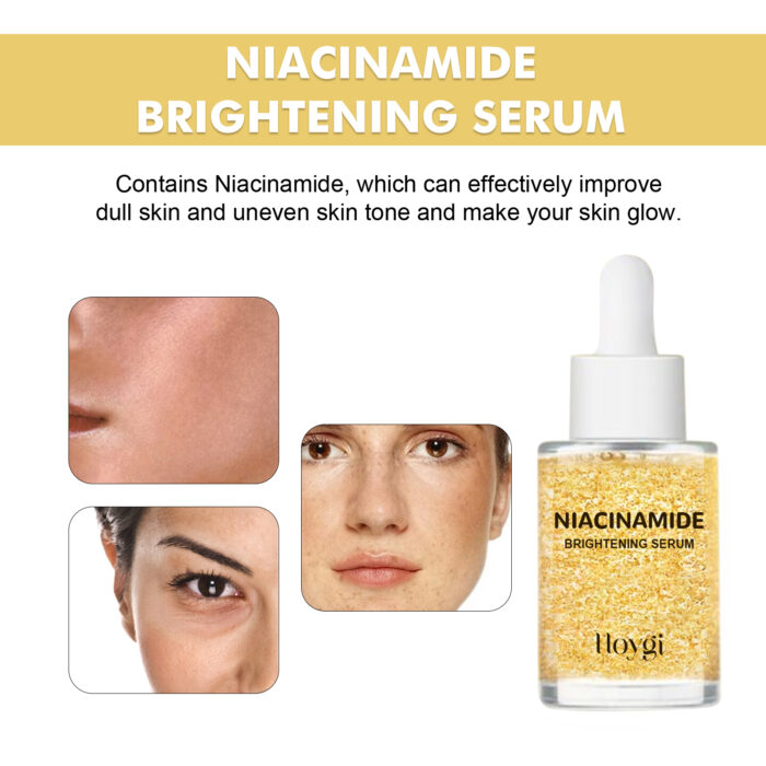 HOYGI Niacinamide Brightening Serum, Lightening Spots And Fine Lines Brightening Skin Hydrating Moisturizing Facial Treatment - Image 4