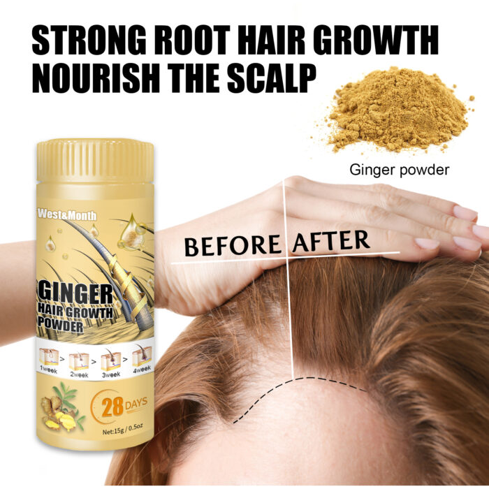 Ginger Powder, Hair Root Treatment Moisturizes and thickens hair, Strengthens and prevents hair loss - Image 5