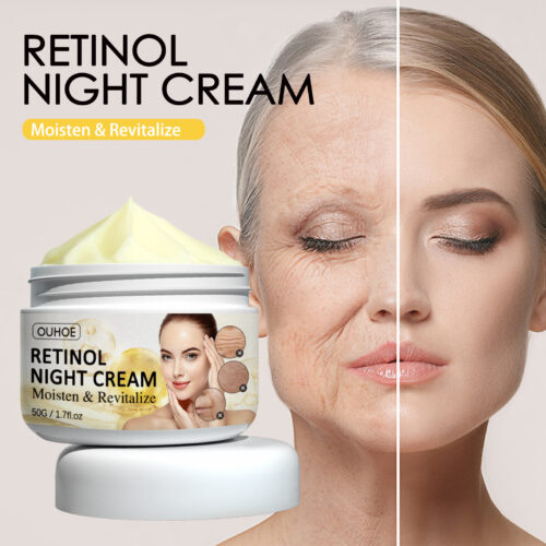 Retinol Night Cream, Reduces Facial Fine Lines And Dark Circles Lift Skin And Hydrating Face Cream
