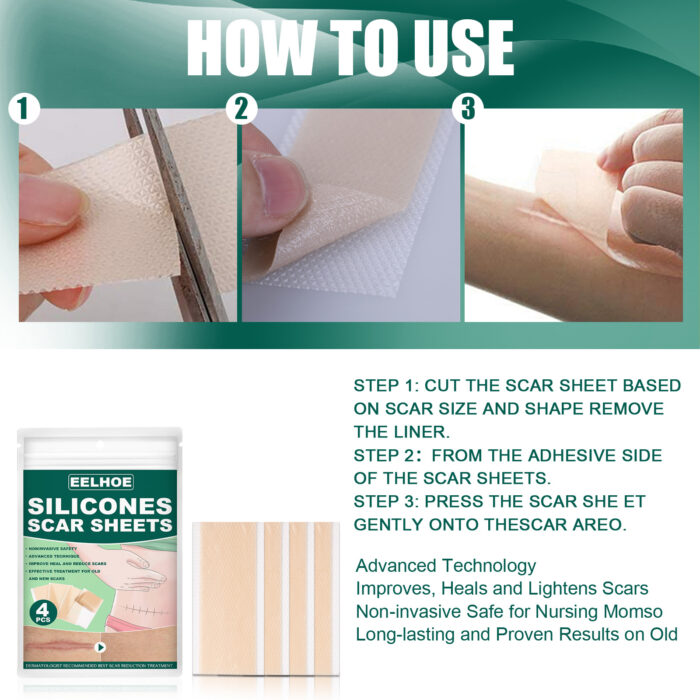 Silicone Gel Repair Patch, Fade Marks Transparent Care Skin Repair Patch - Image 7