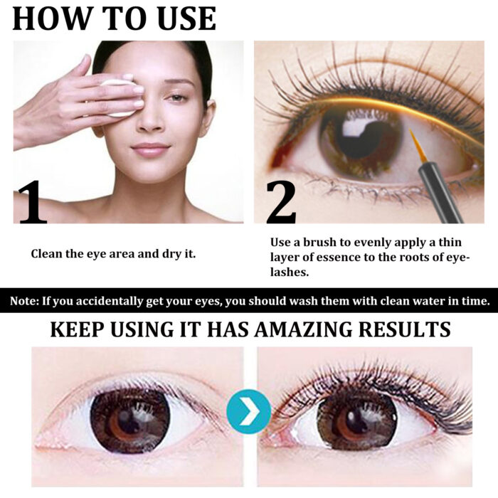 Eyelash Serum, Natural Beauty Curl Black Thick Slender Long Gentle Not Easily Stained Mascara - Image 7