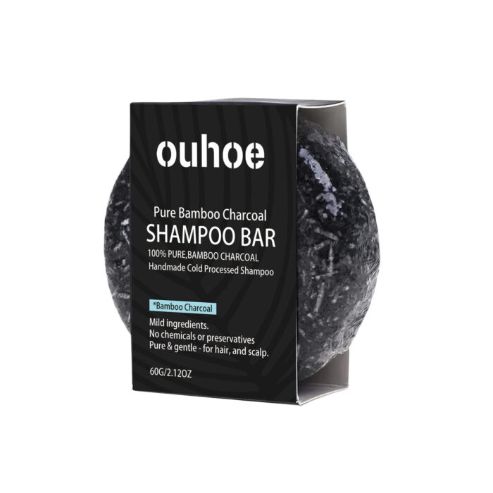 Organic Bamboo Charcoal Shampoo Bar, Deep Cleansing Scalp Strong And Strong Hair Nourishing Repair Improve Dry Shampoo Soap - Image 2