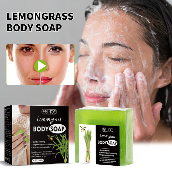 Citronella Bath Soap Gently Cleanses Skin, Lightening Acne Mark, Hydrating Oil Control Whitening Non-Sticky Soap - Image 3