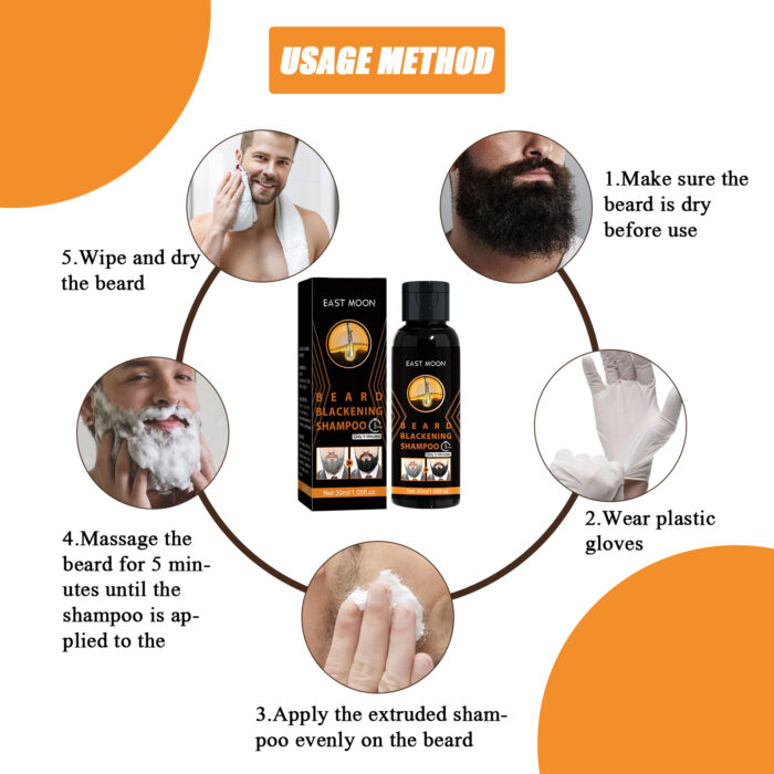 Shampoo Men's Hair Cleansing Moisturizing Massage Treatment Smoothing Dark Hair Shampoo - Image 7
