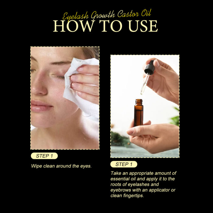 Castor Oil Mascara, Thickening & Moisturizing Natural Long Jet Black Curling Mild Mascara - Image 7