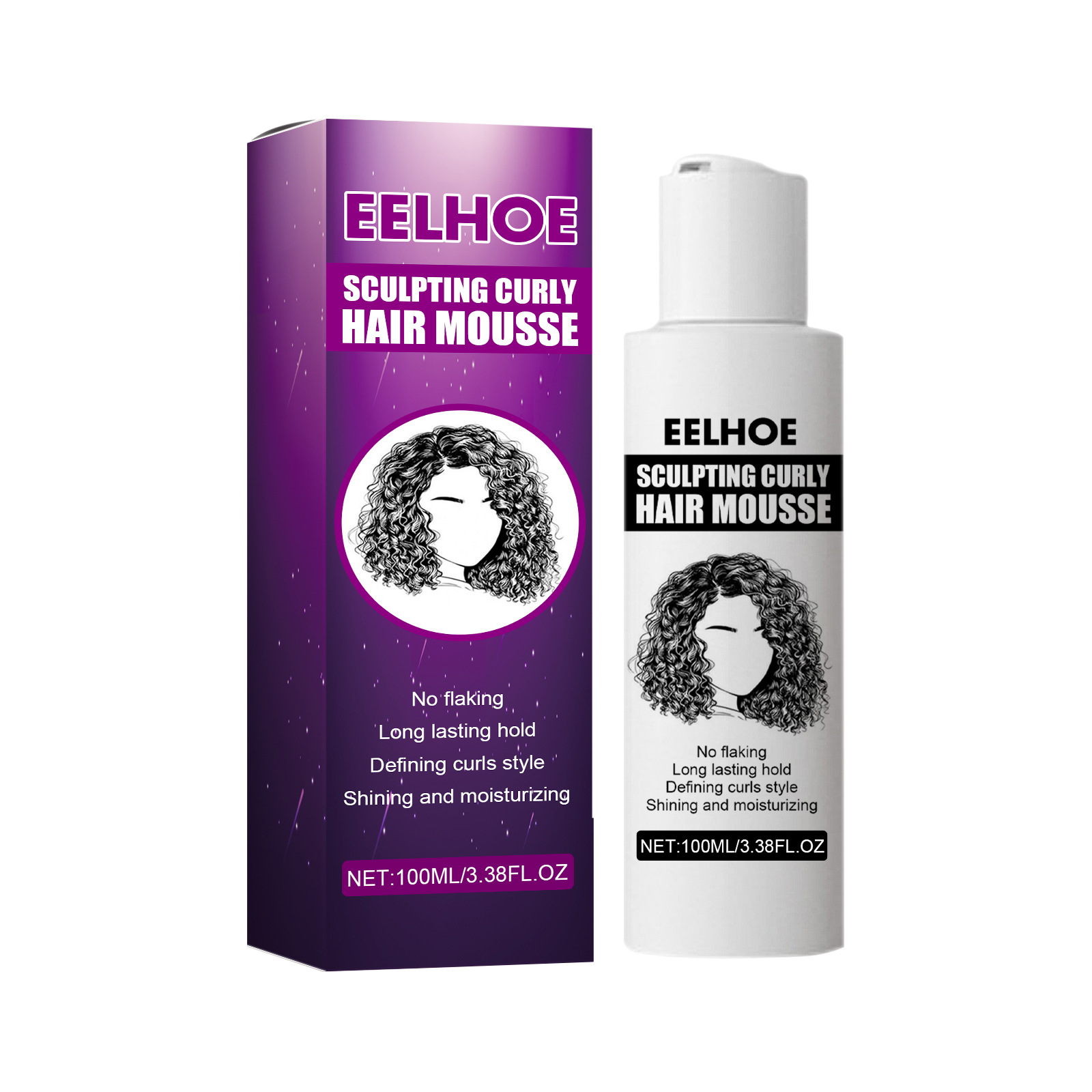 Curly Hair Styling Elastin, Curly Hair Moisturizing And Fluffing Hair Styling Elastin