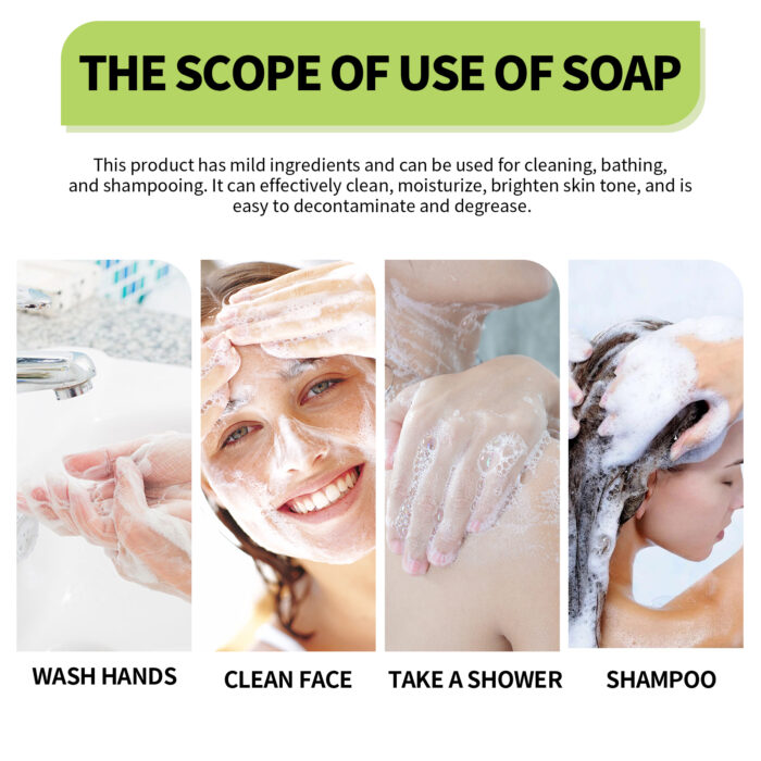 Citronella Bath Soap Gently Cleanses Skin, Lightening Acne Mark, Hydrating Oil Control Whitening Non-Sticky Soap - Image 4