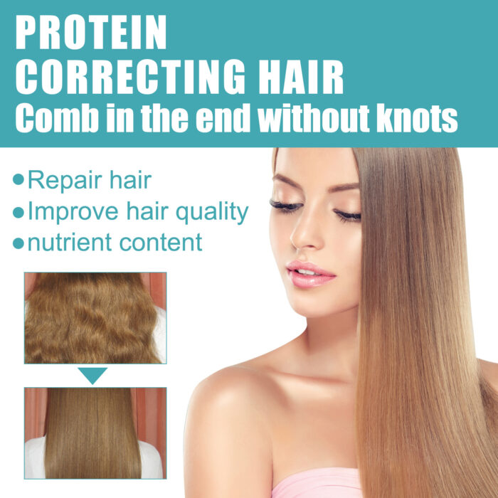 Protein Correcting Hair Straightening Cream, Nourishing Hair Repair Damage Smooth Furry Split Hair Care Cream - Image 4