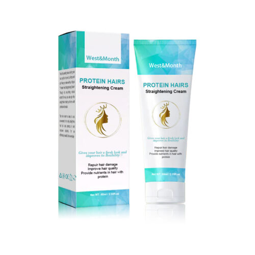 Protein Hair Straightening Cream, Non-straightening Long-lasting Styling Repair Damage Soft Cream