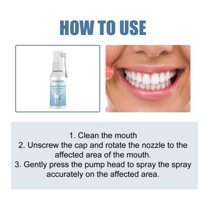 Gum Protect Repair Spray, Relieve Swelling And Pain Of Inflamed Gums Whitening Teeth Oral Cleaning Care Spray - Image 7