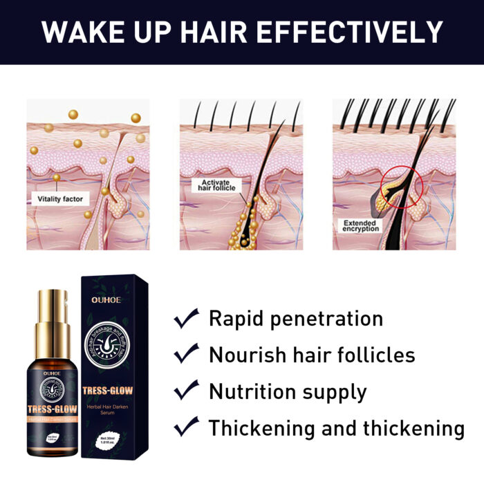 Herbal Hair Essence, Moisturizes Scalp Strong Hair Roots Thick Beard Care Essence - Image 5