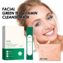 Facial Green Tea Vitamin Cleanse Mask, Facial Acne Deep Moisturizing Smear Delicate Pores Tender Skin