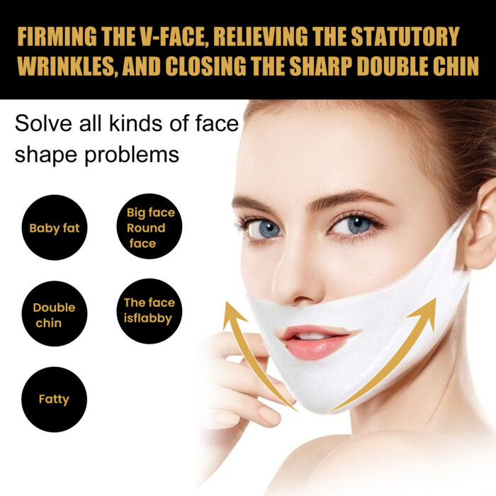 V-shaped Face Lifting Facial Mask, Tightens And Lifts Facial Skin Shapes Facial Mask - Image 5
