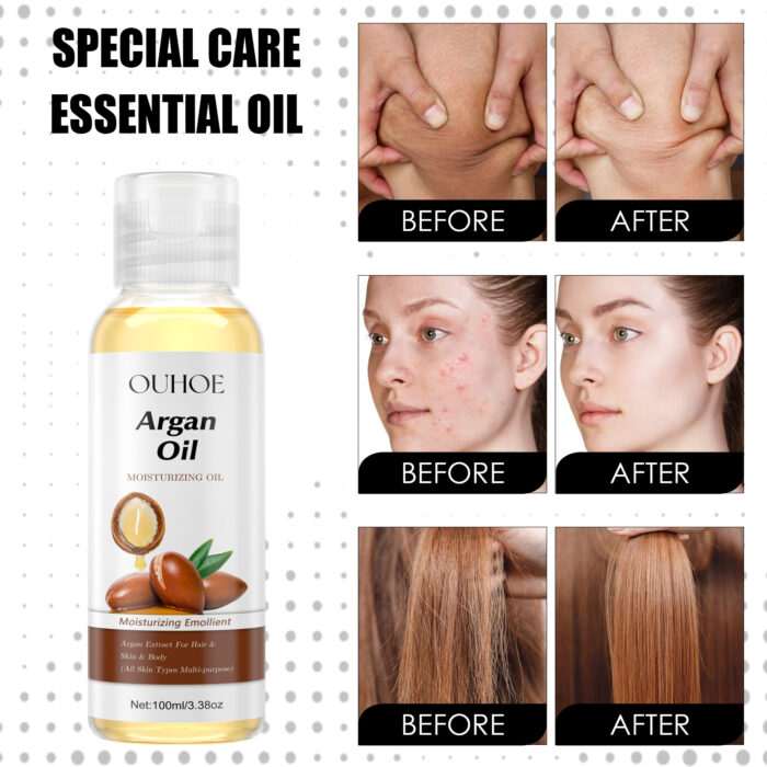Argan Oil Moisturizes And Tightens Skin, Strengthens Hair, Strengthens Hair, Softens Hair Care Multi-Effect Essential Oil - Image 5