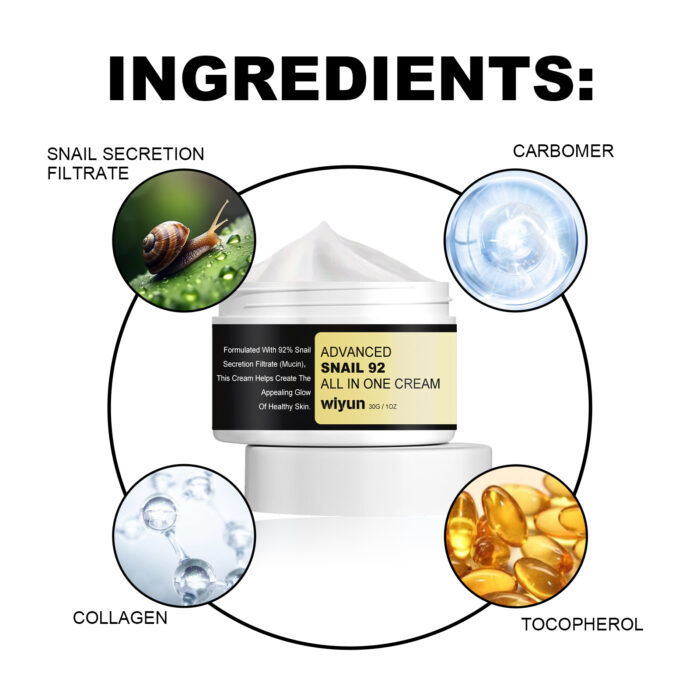 wiyun Advanced Snail Cream, Moisturizing whitening skin brightening skin tone firming cream - Image 6