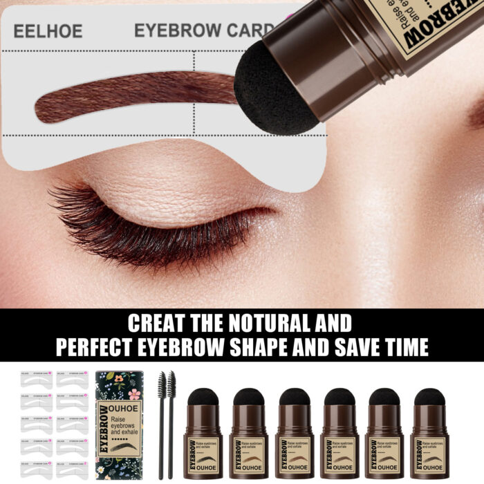 Eyebrow Stamp, Thrushy Brow Print Lazy Waterproof Sweatproof Makeup And Hairline Shade Powder - Image 3