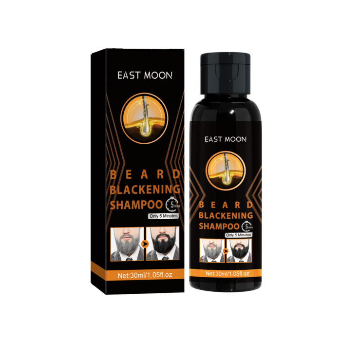Shampoo Men's Hair Cleansing Moisturizing Massage Treatment Smoothing Dark Hair Shampoo - Image 8