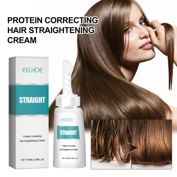 Protein Correcting Hair Straightening Cream, Nourishing Hair Repair Damage Smooth Furry Split Hair Care Cream - Image 3
