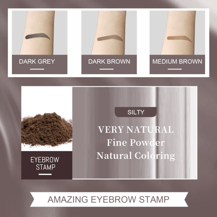 Brow Print Mold Thrash Lazy Eyebrows Fill Makeup Brow Cake Waterproof Hairline Powder - Image 3