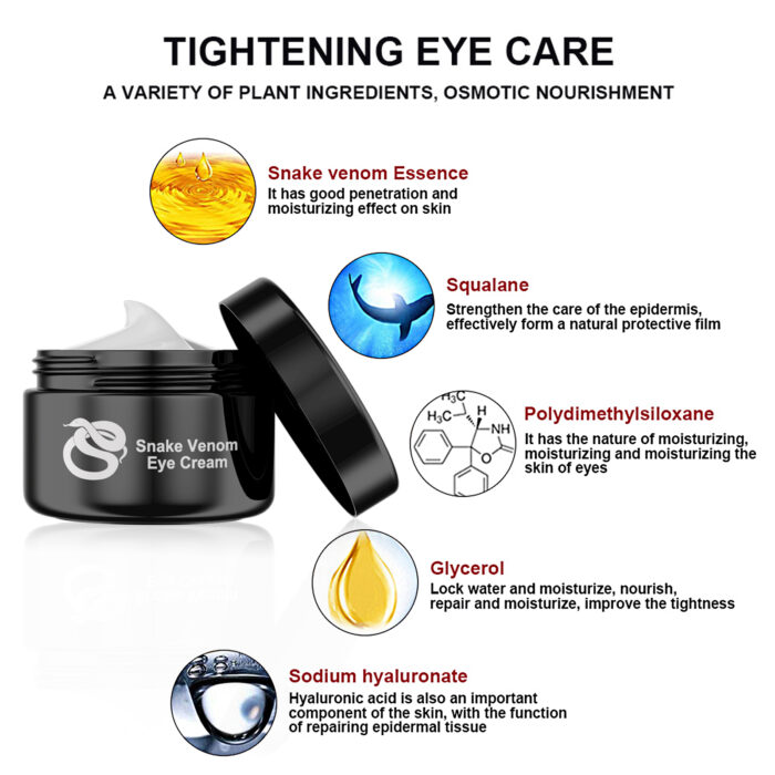 Snake Venom Eye Cream, Firming Eye Bags Hydrating And Reducing Fine Lines Eye Care Eye Cream - Image 6