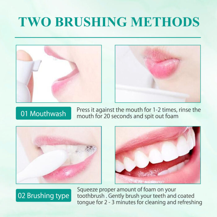 Foam Toothpaste Breath Freshening Whitening Toothpaste Tooth Anti-Moth Mouth Cleaning Tooth Stains And Gum Care - Image 7