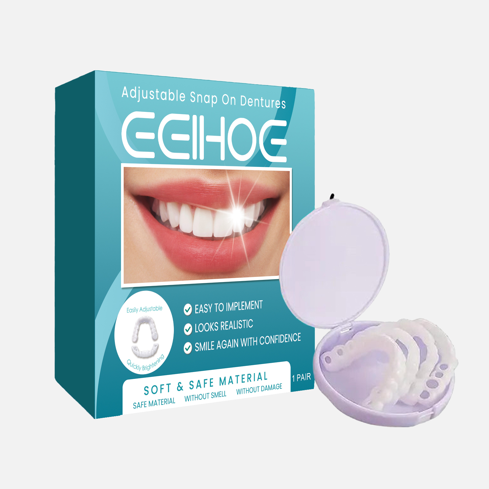 Adjustable Buckle Denture, Temporary Fillings Interdental Fillings Orthodontic Denture Kits