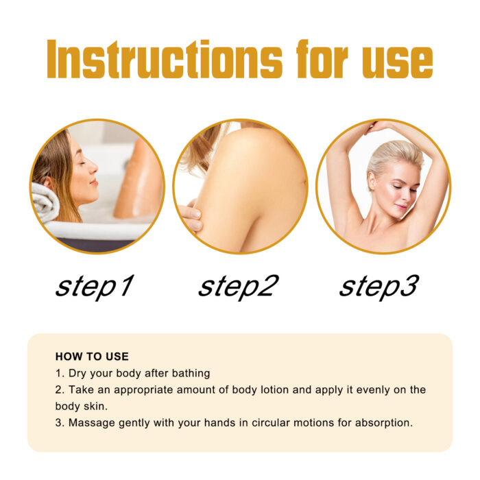 Rice Raw Pulp Body Lotion, Light Black Anti-Dryness Tender Bright And White Body Lotion - Image 7