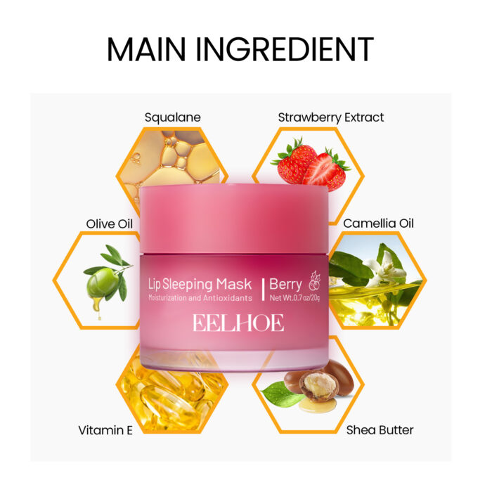 Lip Sleeping Mask, Moisturizing Gently Exfoliating Dead Skin Plump Smooth Lip Mask - Image 7