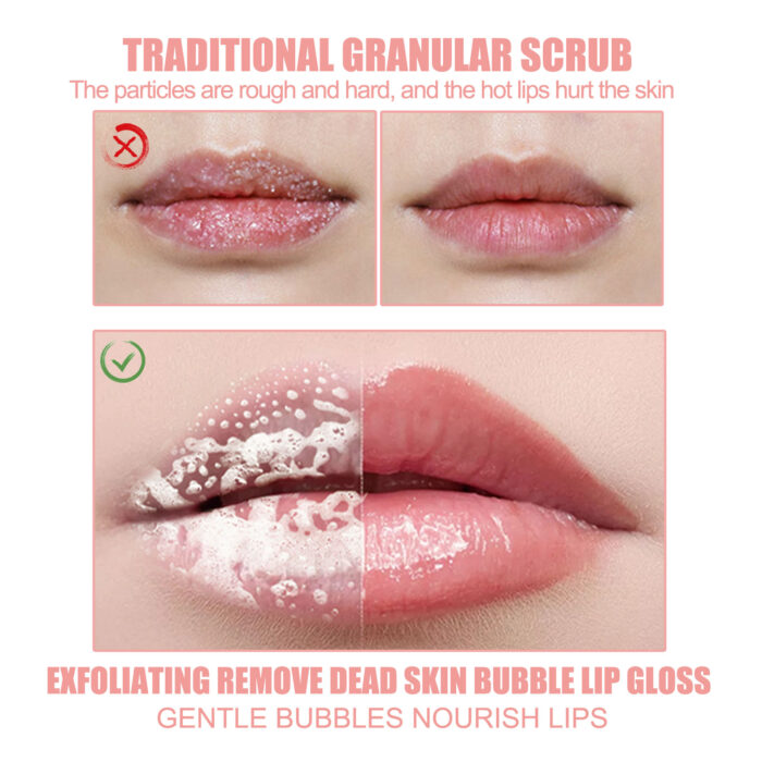 Exfoliates Dead Skin Bubble Lip Mask, Lightening Lip Lines Softening Horny Skin Moisturizing And Preventing Dry Cracking Lip Mask - Image 4
